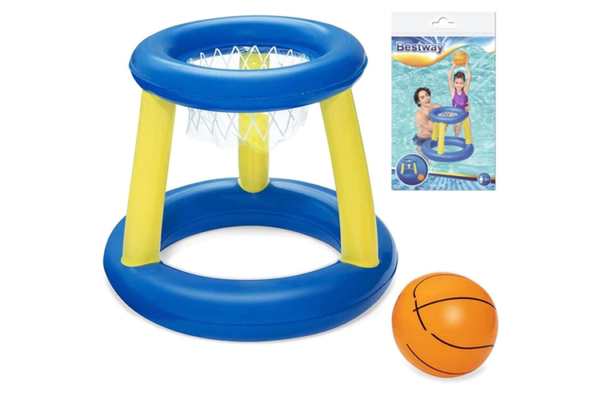 Costcom Inflatable Basketball Hoop & Ball Pool Game UV Resistant 61 x 59cm