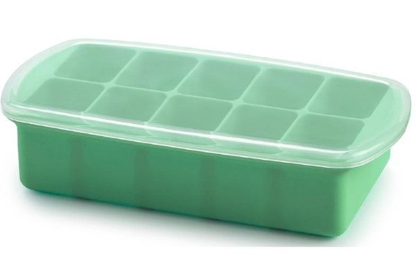 Melii: Silicone Baby Food Freezer Tray with Lid - Mint