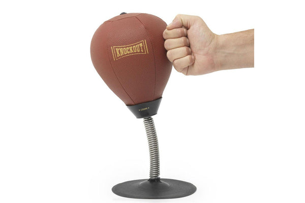 Knockout Tabletop Punching Bag Ball Stress Reliever Novelty Toy w Air Pump 18cm