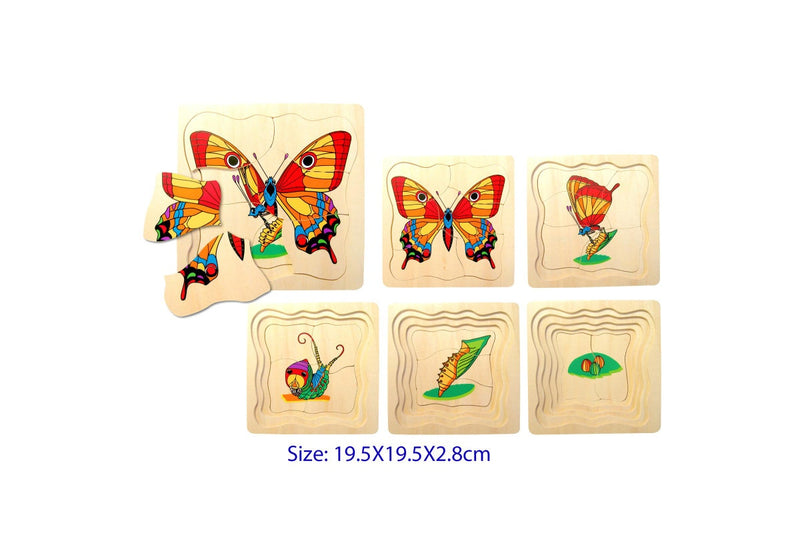 Fun Factory: Wooden Layered Butterfly Puzzle