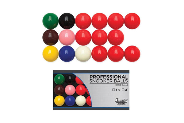 Formula Sports Profesional Pool Balls 1 7 8" Set 10 Red 6 Colour 1 White