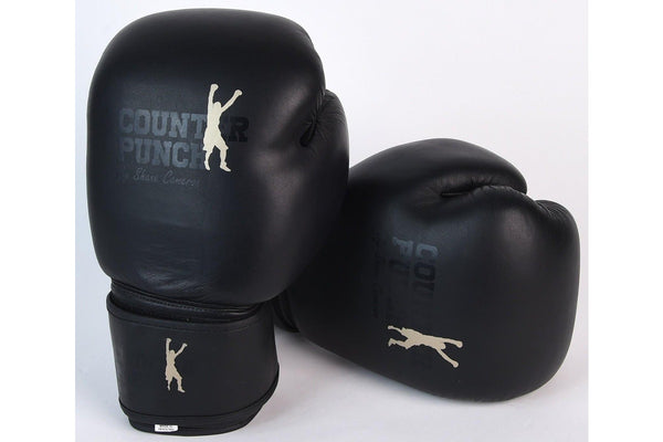 Counterpunch Night Rider Limited Edition Black Leather Gloves - 12oz