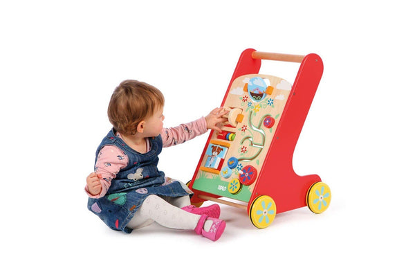 Tidlo Activity Walker Wooden Educational Toy Kids Toddler Sensory Play 12m+