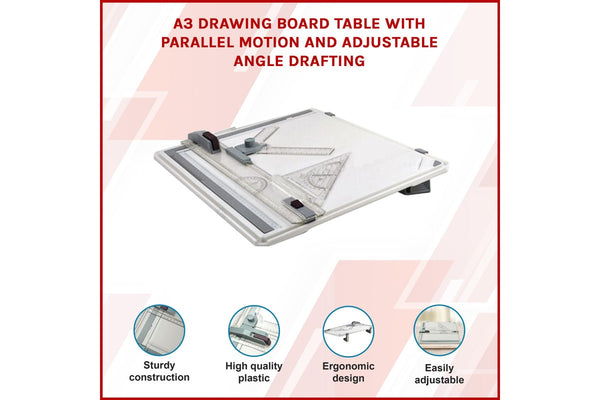 A3 Drawing Board Table with Parallel Motion and Adjustable Angle Drafting