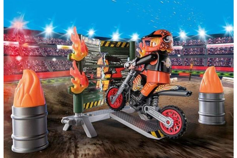 Playmobil: Stuntshow Motobike with Fire Wall (71256)