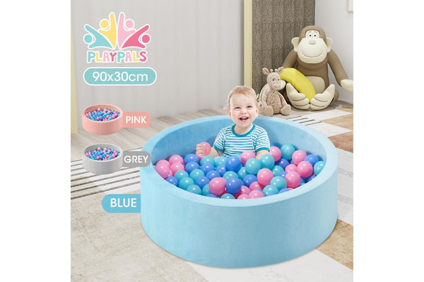 PlayPals Foam Ball Pit Soft Round Ball Pool Playpen Fence with 200 Balls