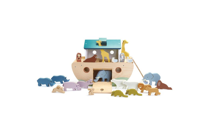 Tender Leaf Toys 38cm Noah's Wooden Ark w 10-Pair Animal Toy Play Set Kids 3y+