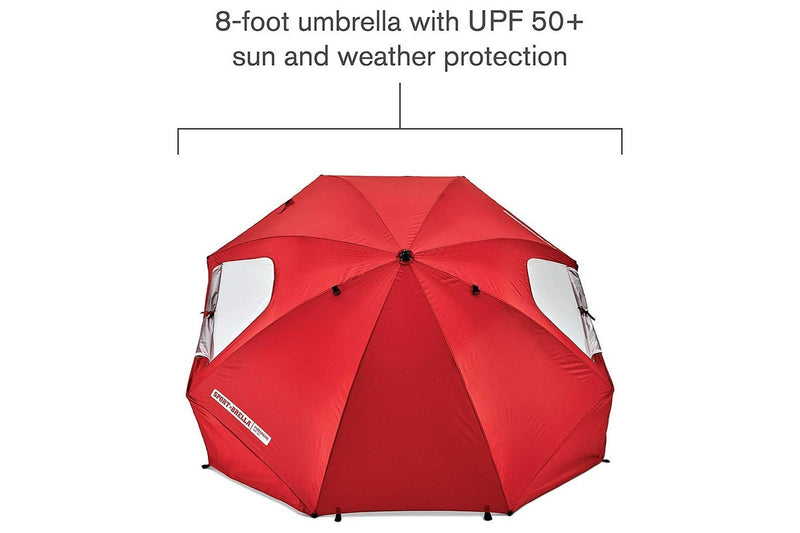 Sport-Brella 244cm Premiere Umbrella UPF 50+ Sun Weather Protection w Bag Grey