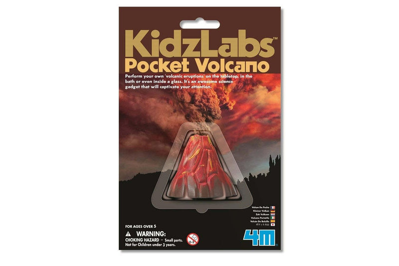 2x 4M KidzLabs Pocket Volcano Eruption Powered by Baking Soda Kids Fun Toy 5y+