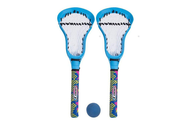 2x Coop Hydro Lacrosse Sticks w Ball Beach Pool Backyard Fun Play Game Toy Blue