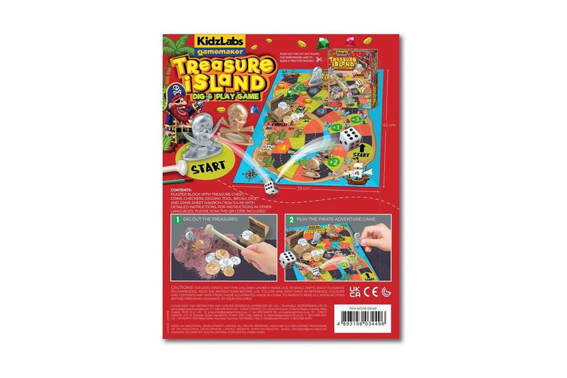 4M Kidzlabs Gamemaker Treasure Island Dig & Play Game Educational Kids Toy 5y+