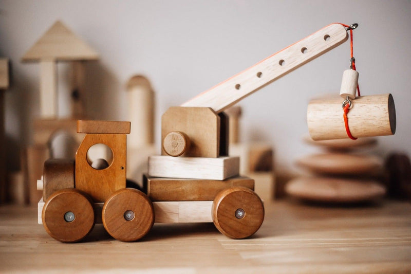 Wooden Crane Wooden Toy Vehicles