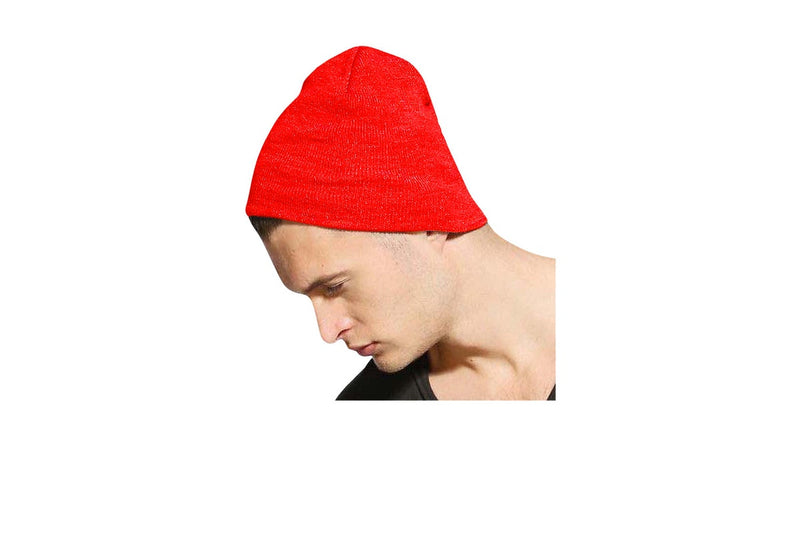 Yupoong Flexfit Unisex Heavyweight Standard Beanie Winter Hat (Blaze Orange) (One Size)