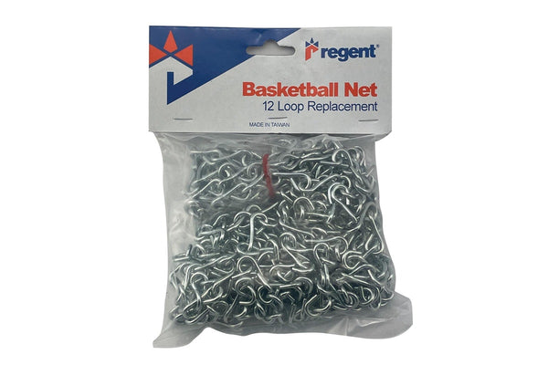 2x Regent Basketball Ring Heavy Duty 20cm Metal Chain Net Outdoor Rim Mesh SLV