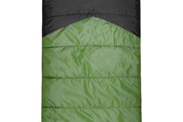 Wildtrak Bremer 220x80cm Hooded Sleeping Bag Outdoor Camping Sleeper Green Black