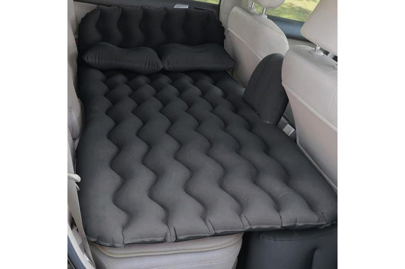 Portable Travel Inflatable Car Back Seat Air Mattress - Black