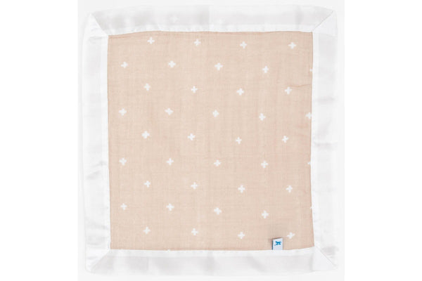 Little Unicorn: Muslin Security Blanket - Taupe Cross (3 Pack)