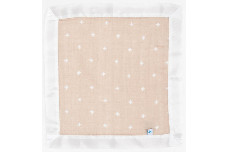 Little Unicorn: Muslin Security Blanket - Taupe Cross (3 Pack)