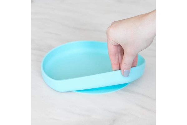 Bumkins: Silicone Grip Plate - Light Blue