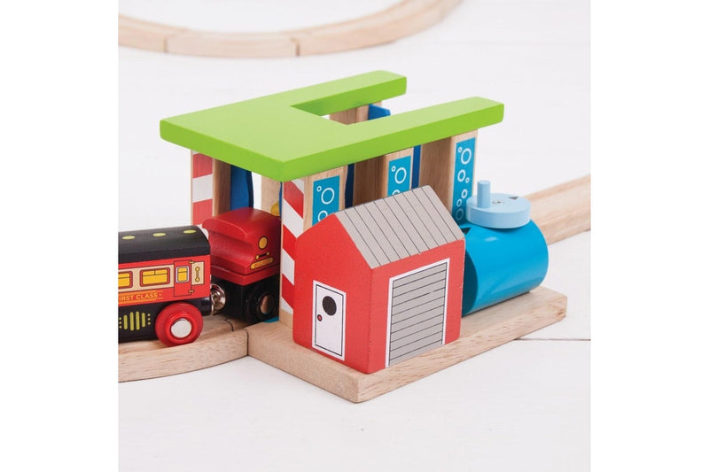 Bigjigs Rail 16cm Train Washer Kids Children Wooden Toy Railway Accessory 3y+