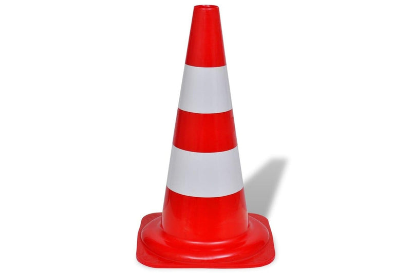 10 Reflective Traffic Cones Red And White 50 Cm Safety Cones Posts Barriers