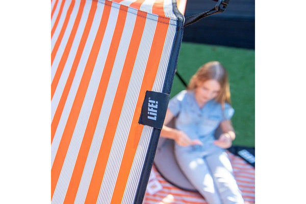 Life! Airlie 240x120cm Beach Outdoor UV Sun Canopy Tent Shelter GRY ORAG Stripe