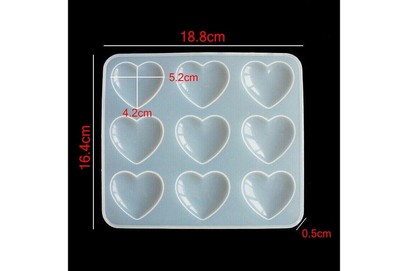 Silicone Pendant Mold Heart Necklace Jewelry Resin Mould Casting Craft DIY Tool