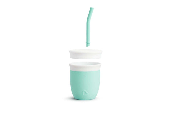 Munchkin 4oz 118ml C'est Silicone! Open Training Sippy Cup with Straw 6M+