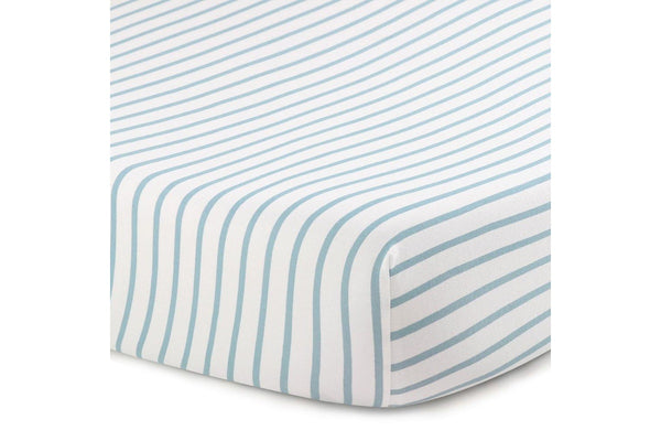 2x The Peanutshell Dino Dreams Stripe Size Cot Fitted Sheet Baby Nursery Decor