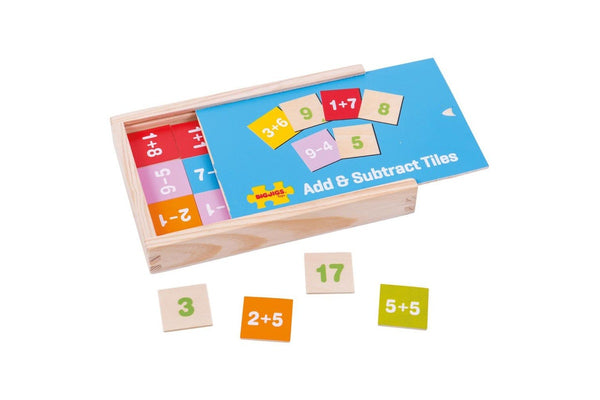 2x 81pc Bigjigs Toys Add & Subtract Times Table Box Kids Wooden Toy Combo 3y+