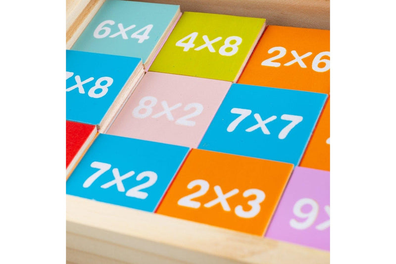 81pc Bigjigs Toys Wood Multiplication Times Table w Box Kids Educational Toy 3+