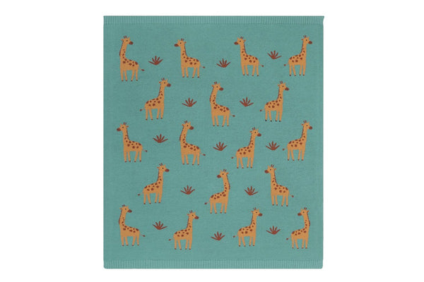 Living Textiles 85cm Whimsical Baby Blanket Infant Pram Comforter Giraffe Sage