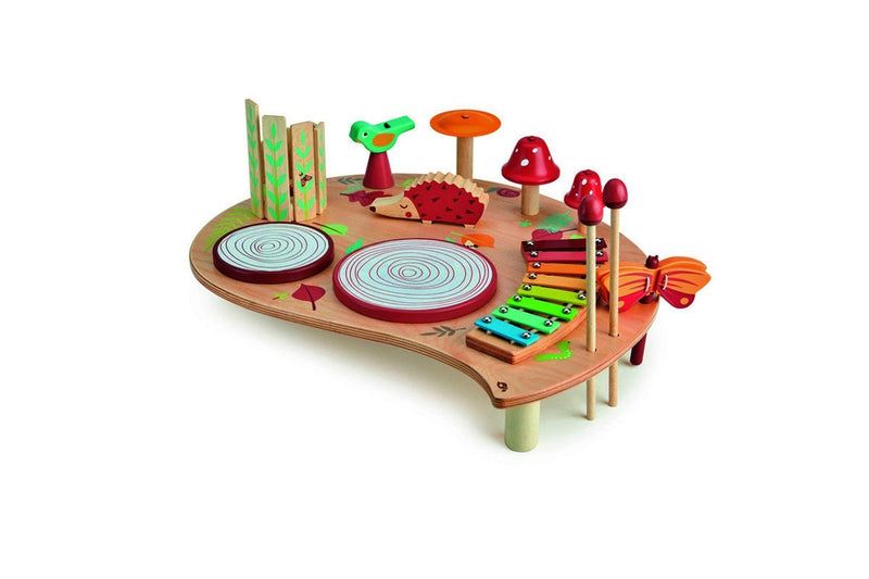 Tender Leaf Toys 50cm Forest Musical Table Wooden Instrument Toy Set Kids 3y+