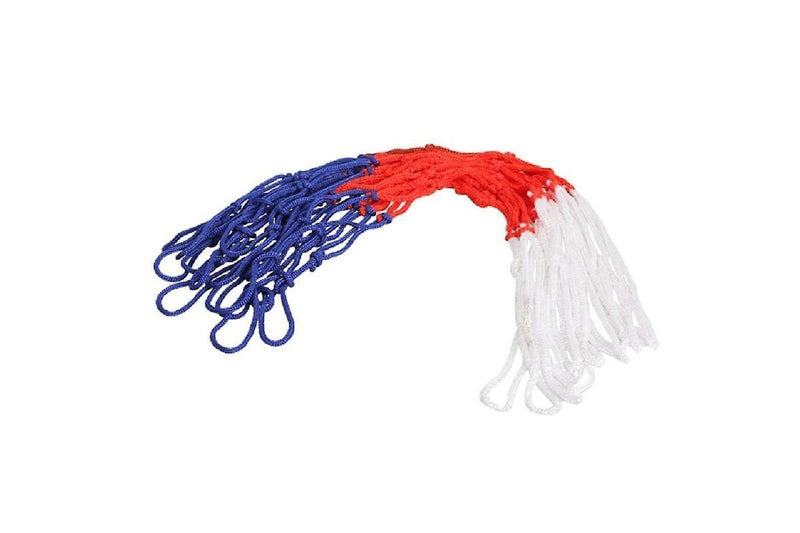 Ace Sports Basketball & Netball Net - Standard - Red / White / Blue Nylon