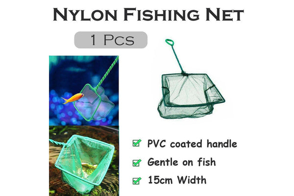 Costcom Nylon Fishing Net 15CM Metal Handle Scoop Mesh Fish Catching Trap Pet