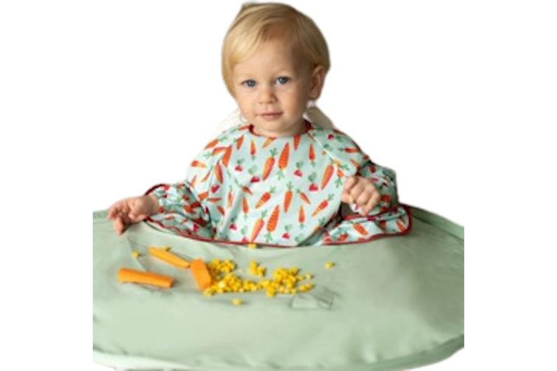 Tidy Tot: Long Sleeve Coverall Bib (for Kit) - Carrots and Radishes