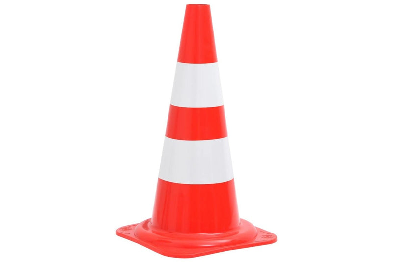 Reflective Traffic Cones 20 pcs Red and White 50 cm vidaXL