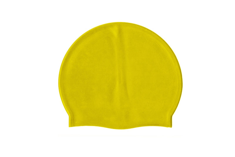 SwimTech Unisex Adult Silicone Swim Cap (Yellow) (One Size)