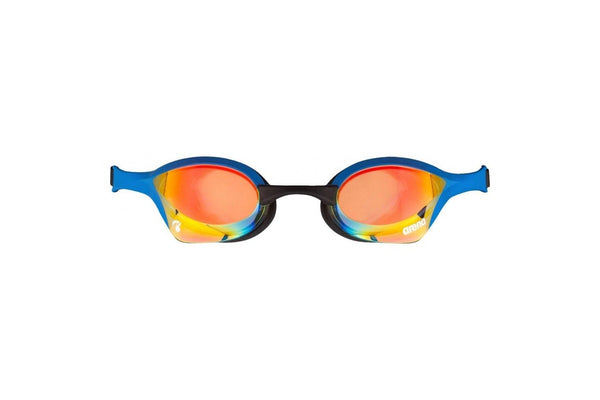 Arena Cobra Mirror Ultra Swipe Swimming Goggles (Yellow/Copper/Blue) (One Size)