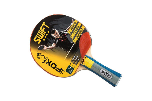 Fox TT Swift 4 Star Table Tennis Bat (Red/Grey/Blue) (One Size)