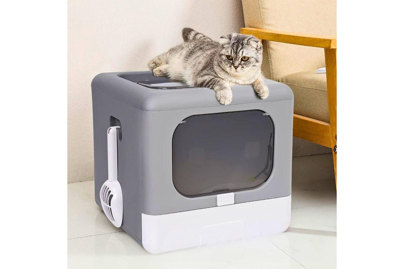 Hansona Sleek and Functional Cat Litter Box-Detachable Design