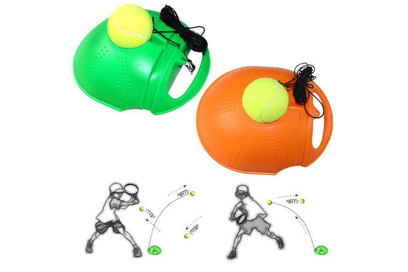 Solo Tennis Trainer With Balls Rebound Practice Training Exercise Home Fitness Tennis Training Devices