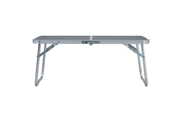 Folding Camping Table Grey Aluminium 60x40 cm vidaXL