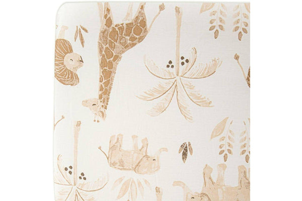 Crane Baby: Crib Fitted Sheet - Kendi Animal (80 x 40cm)