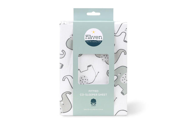 3x Little Haven Co-Sleeper Elephant Style Cozy Comfort Baby Bedding Sheet 90cm