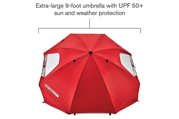 Sport-Brella 274cm Premiere XL Umbrella UPF 50+ Sun/Weather Protection w/Bag Red