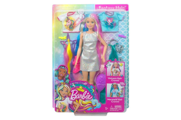 Barbie 29cm Fantasy Hair Doll w Clothes Accessories Shoes Girls Kids 5y+ Toys