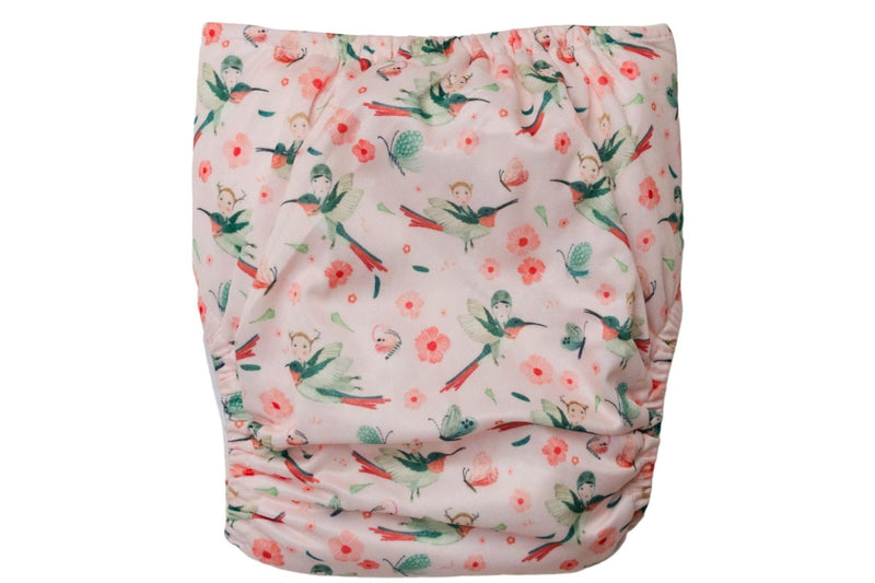 Nestling: Sassy Snap Nappy Cover - Pink Hummingbird