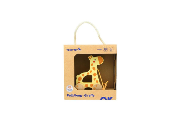 Tooky Toy My Forest Friends Wooden Pull Along Giraffe Kids Educational Play 18m+