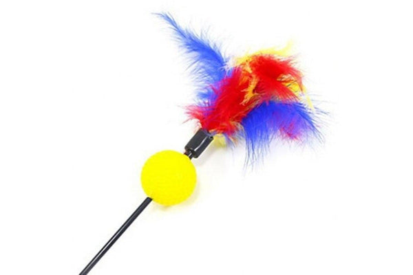 Cat Teaser Wand Lantern Feathers With Bell Design Toy Cat Toys